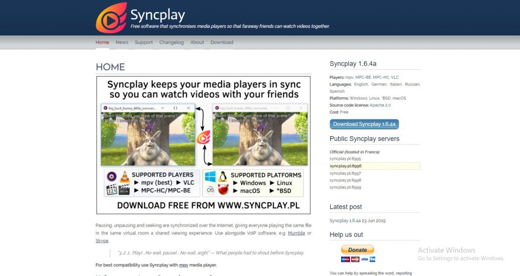 syncplay video streams