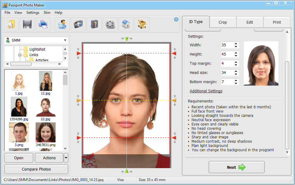 free digital passport photo maker usa