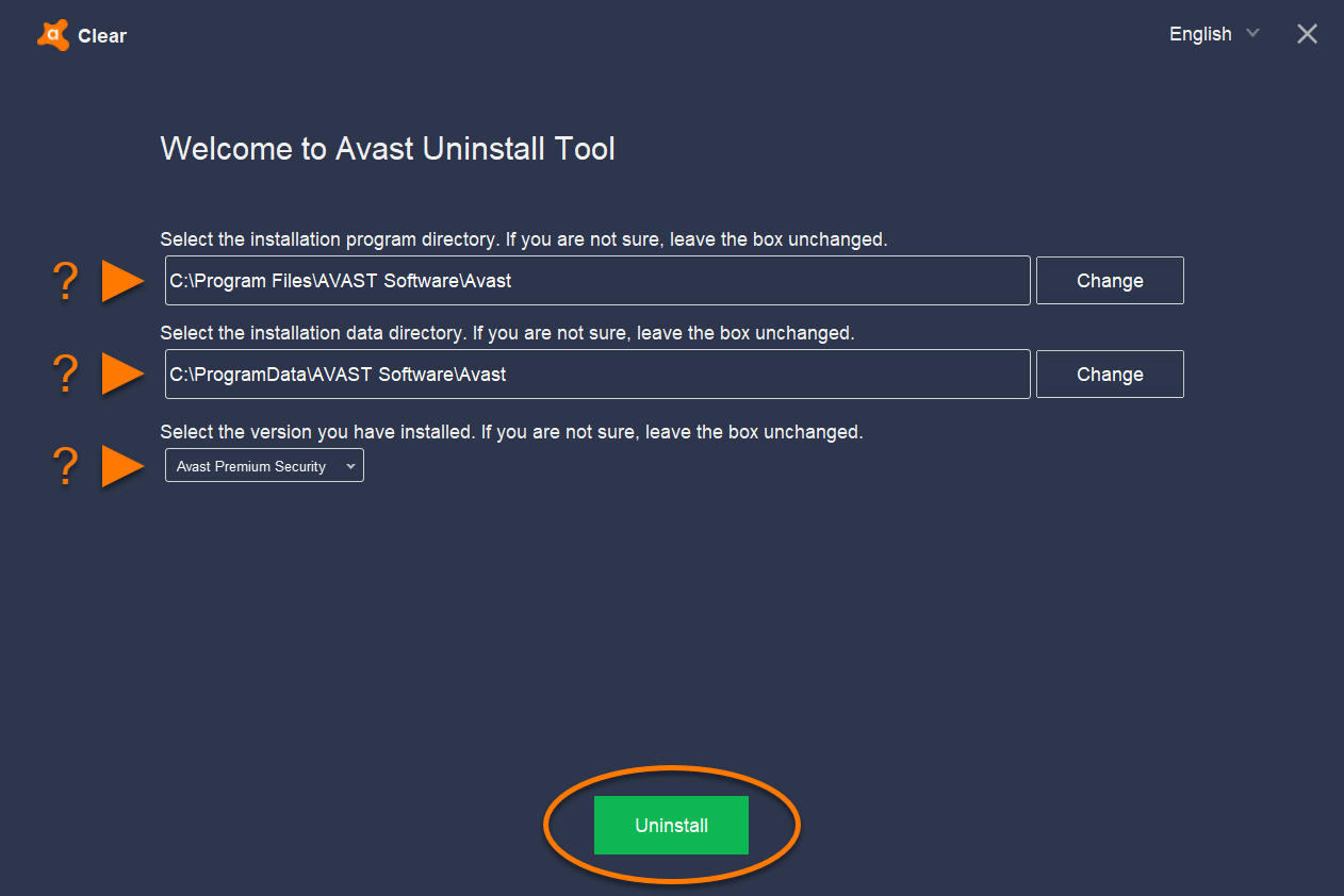 Avast Uninstall Utility