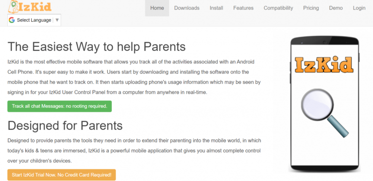www.izkid/panel.com Login | izkid Mobile Monitoring App