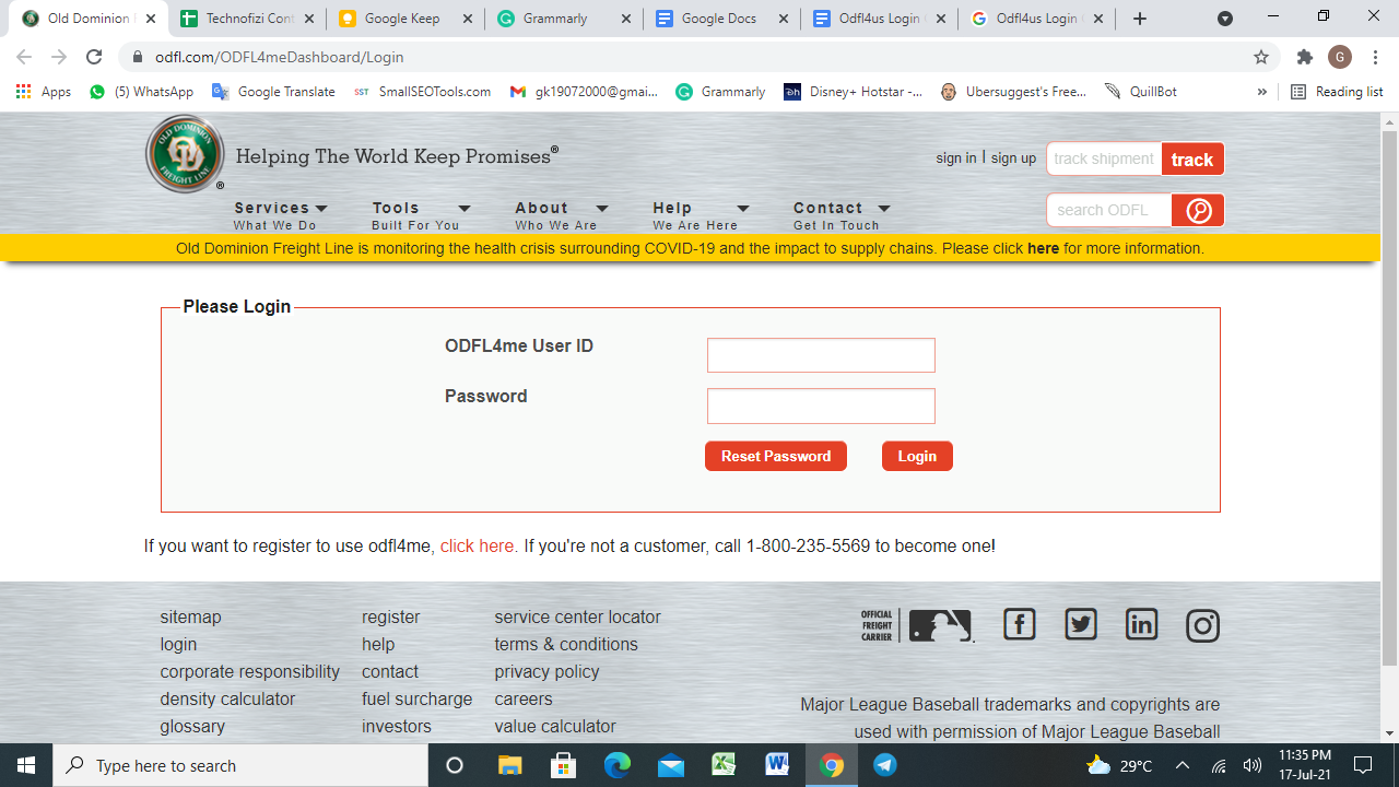 How To Login Odfl4us Portal Online Www odfl Login Guide