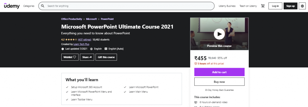 Microsoft PowerPoint Ultimate Course 2021