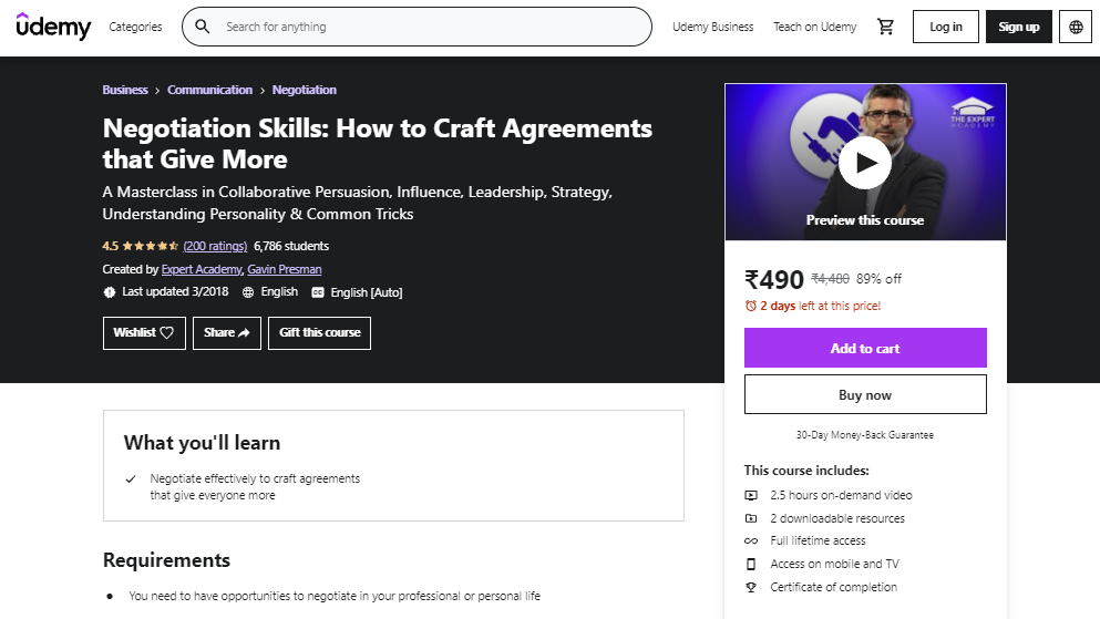 Negotiation Skills: How to Craft Agreements that Give More