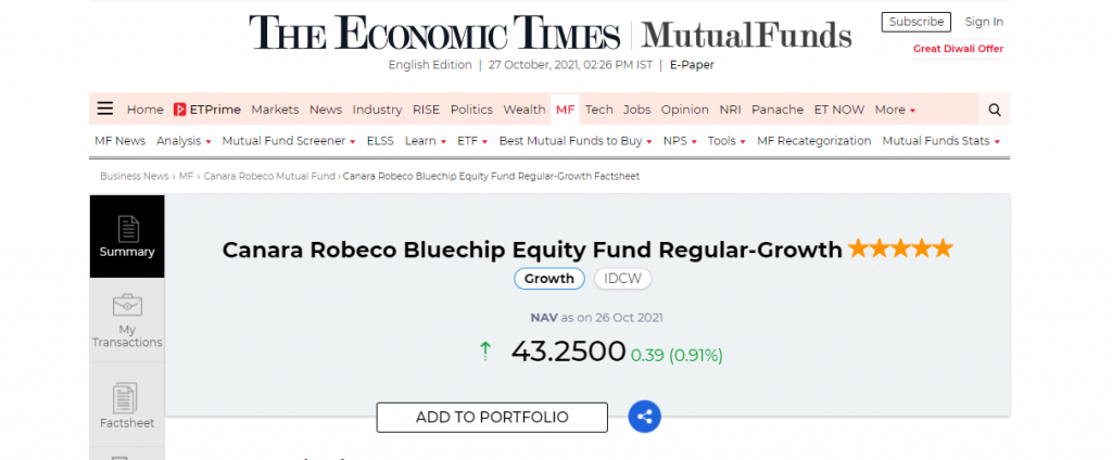 CANARA Robeco Bluechip Equity Fund