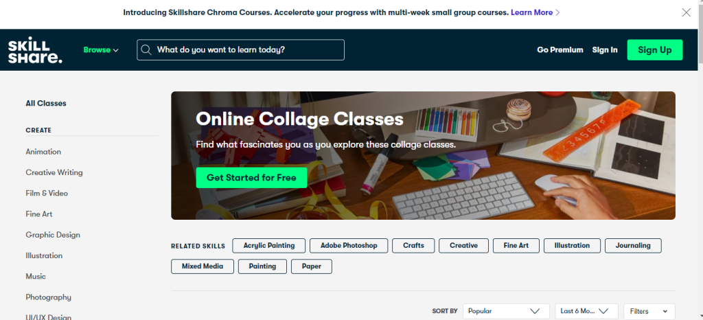 Online Collage Classes by SkillShare