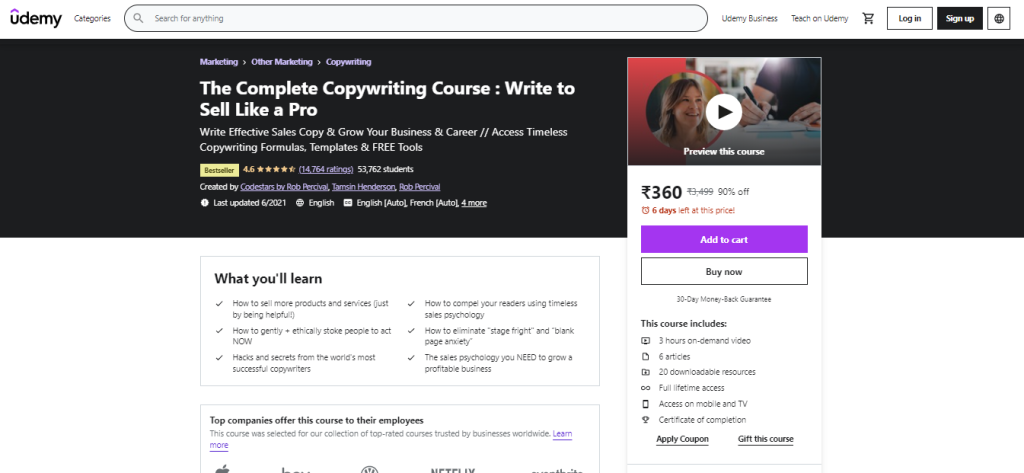 The Complete Copywriting Course: Write to Sell like a Pro