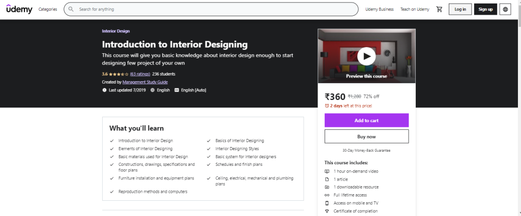 Introduction to Interior Designing