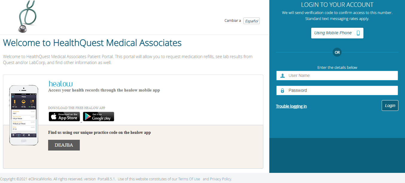 healthquest.caHealth Quest Medical Associates Patient Portal Login