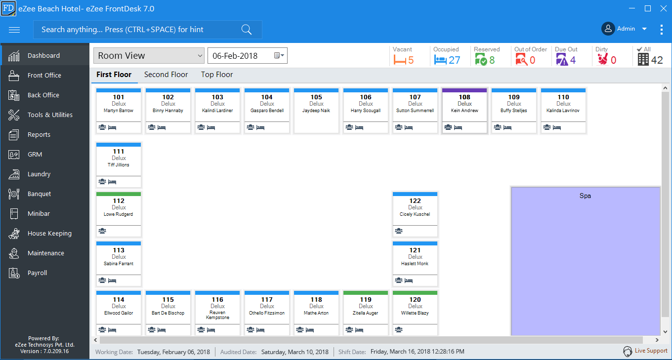 types of hotel management system software