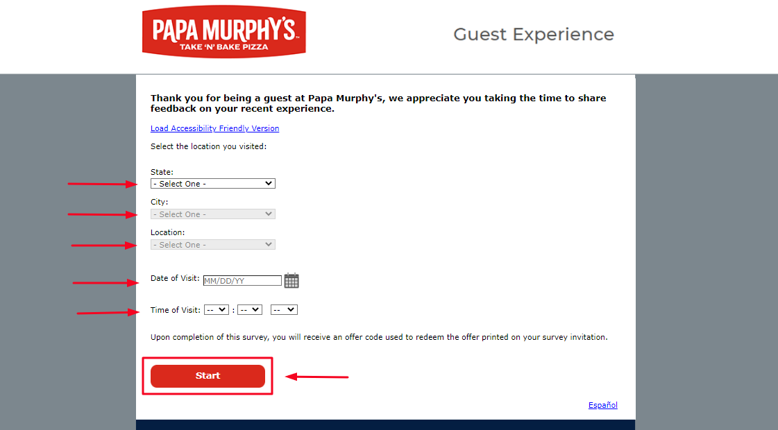 Papa Murphy’s Customer Feedback Survey