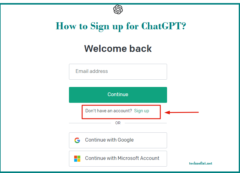 Sign up for ChatGPT