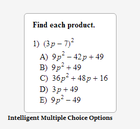 Intelligent Multiple Choice Options