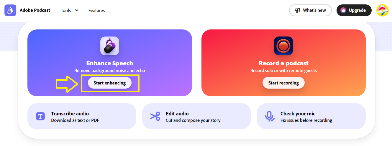 Adobe Voice Enhancer Tool