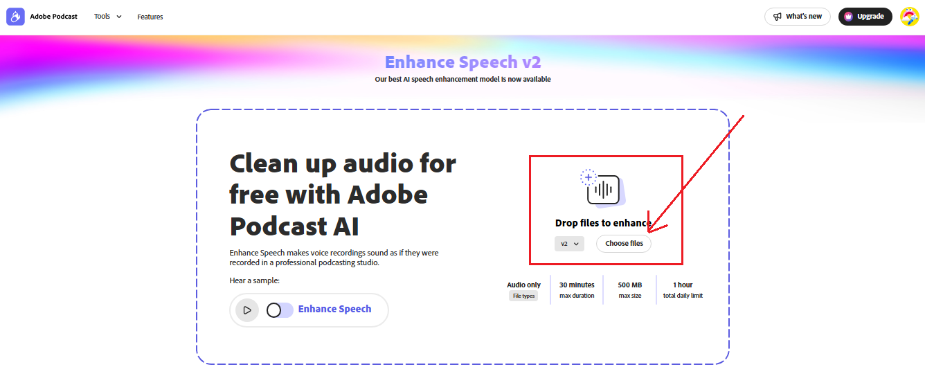 Adobe Voice Enhancer Tool