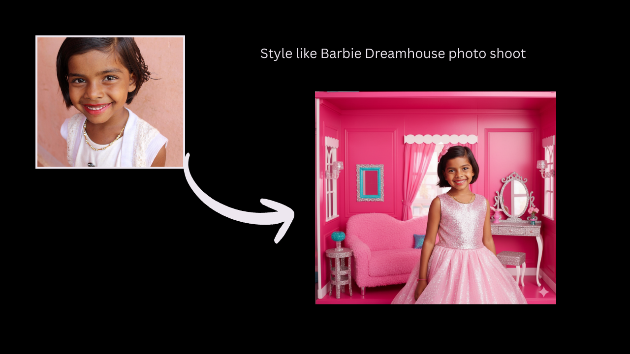 Style like Barbie Dreamhouse photo shoot
