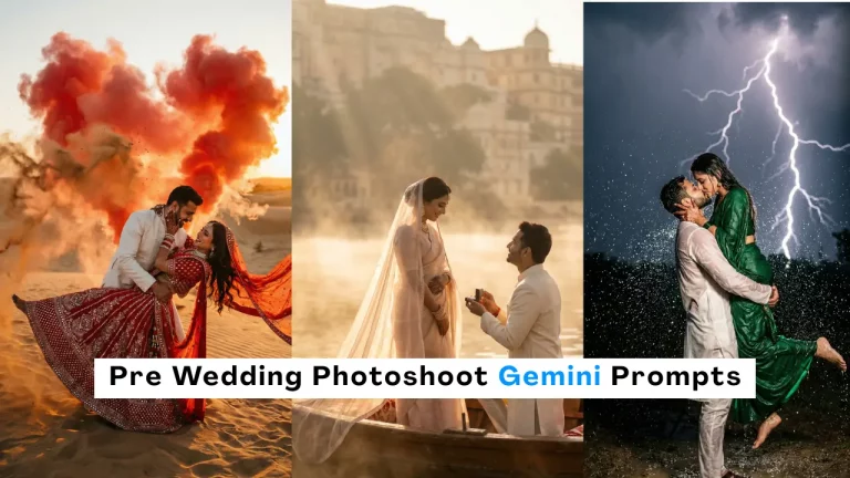 Pre Wedding Photoshoot Prompts For Gemini